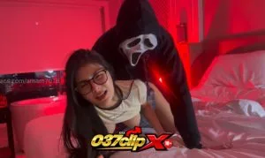 คลิปหลุดโอนลี่แฟน Amam7078 น้องแอมแอม คืนฮาโรวีนผีเงี่ยน โดนจับหัวกดดูดควยเสียวจัด โดนตอกแต่ละทีร้องลั่นห้อง โคตรเสียว